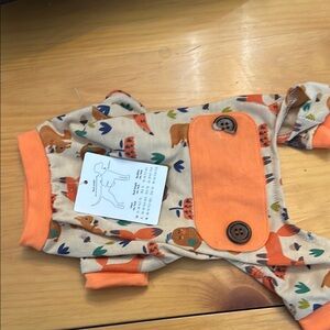 Orange and Cream Dog Pajamas